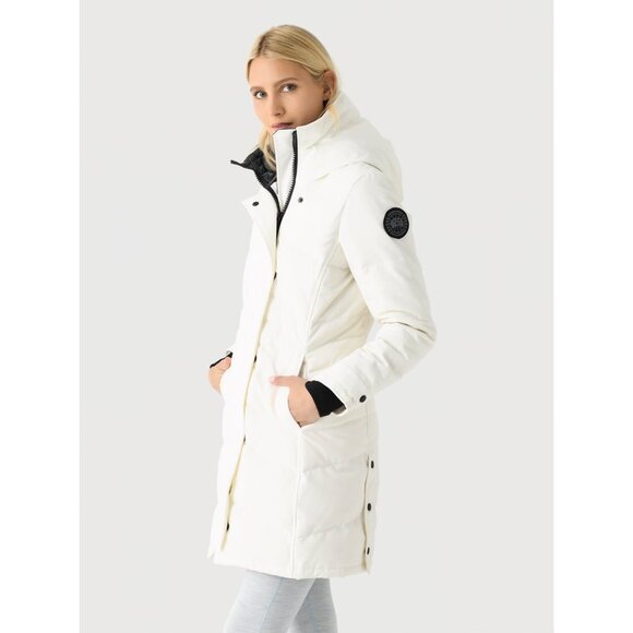 NWT Canada Goose Loretta Black Label Down white Parka COAT SIZE XS - Picture 1 of 16